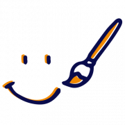 Pinceau dessine un sourire