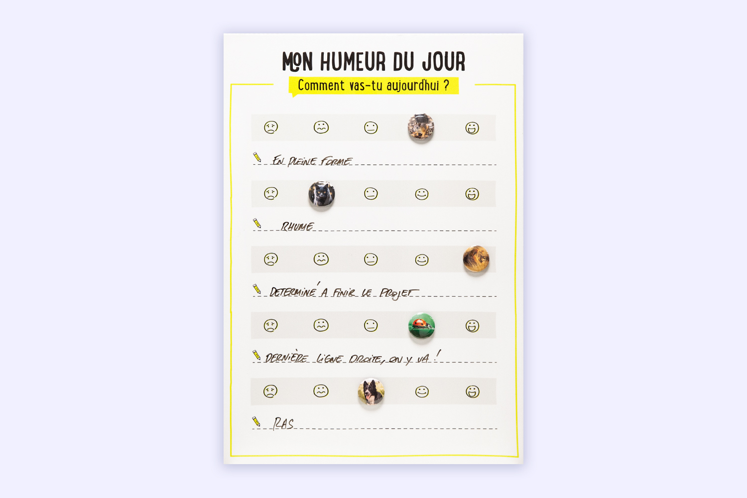 Outil collaboratif présentant l'humeur des individus