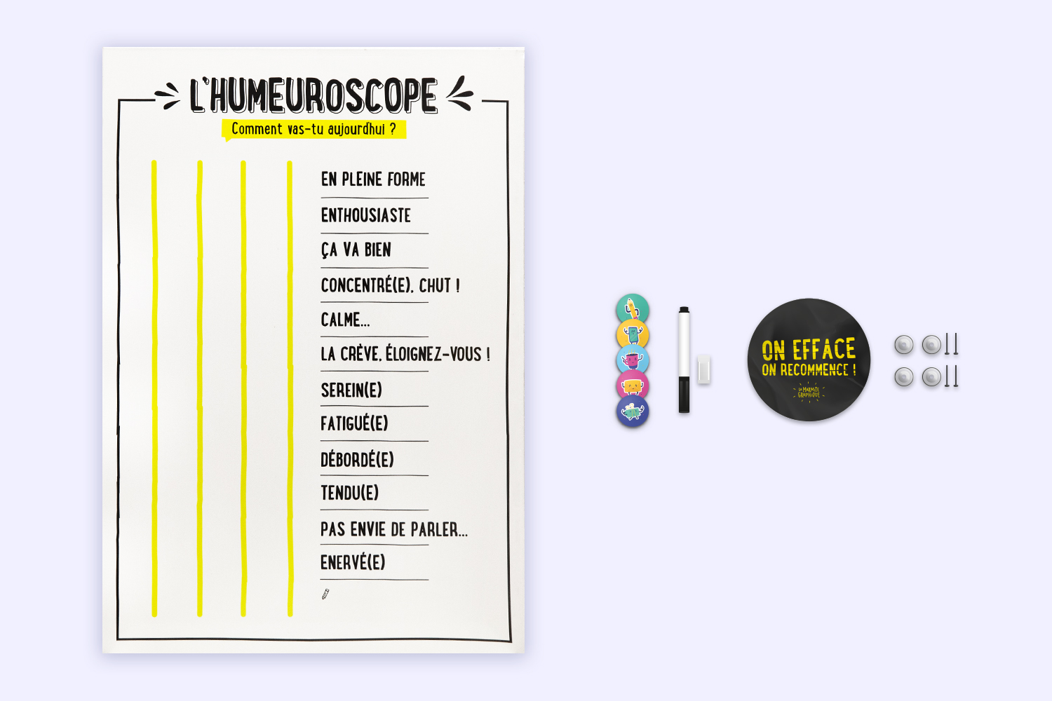 Traits d'Humeurs avec accessoires inclus